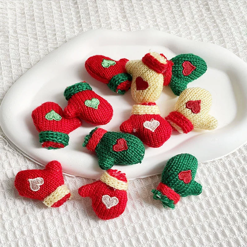 Новогодний маленький связанный шарф с буквами, кукла, рюкзак, упаковка, украшения, ручной работы