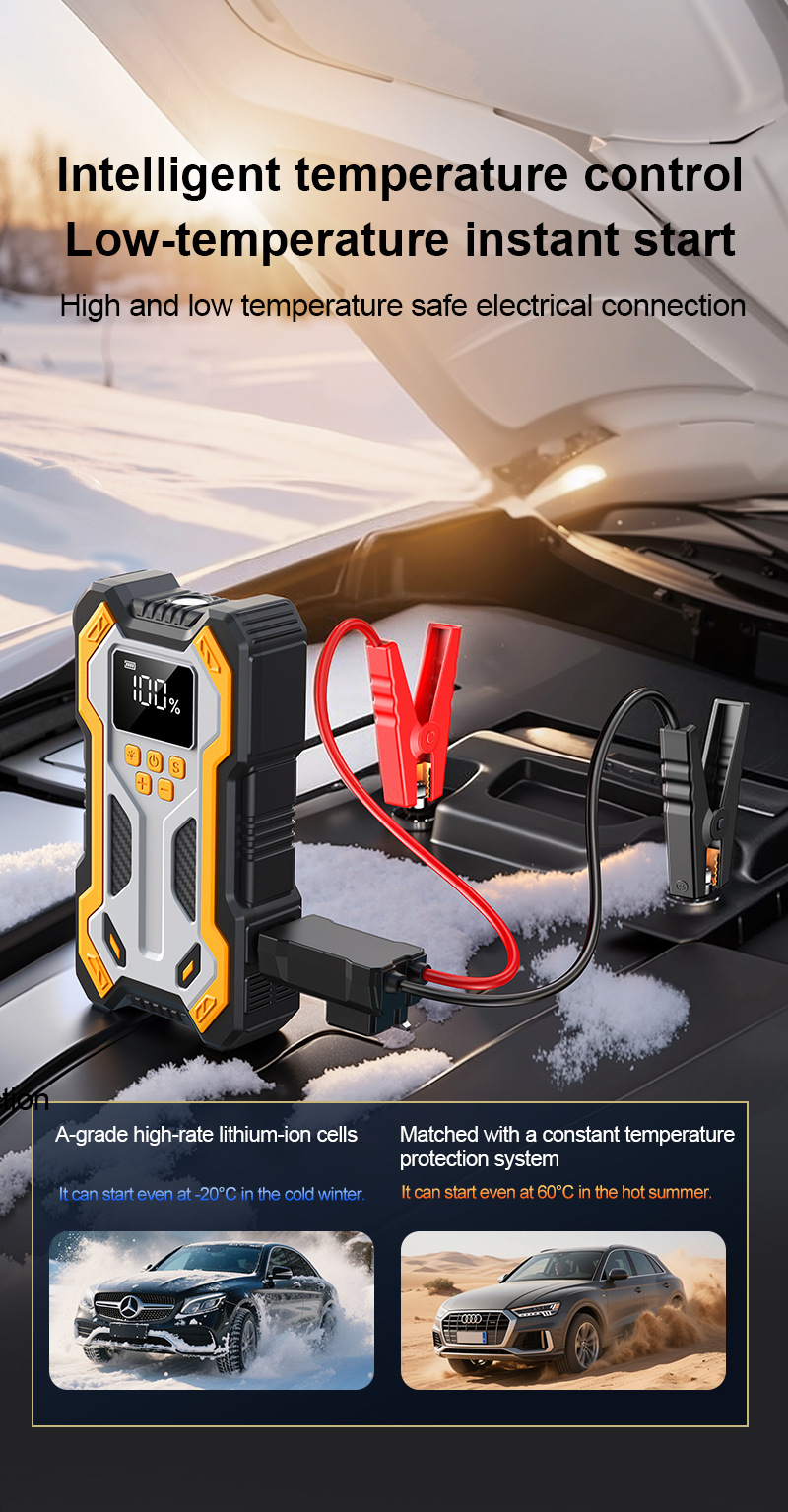 [N3] Cross-Border Car Emergency Jump Starter, Air Pump, and Power Bank All-In-One Multifunctional Portable Battery Booster