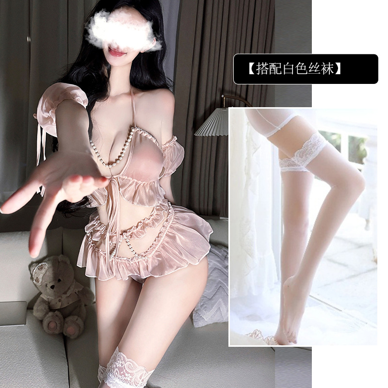 w1188 스킨컬러[브라+소매*2+속옷]+양말4화이트