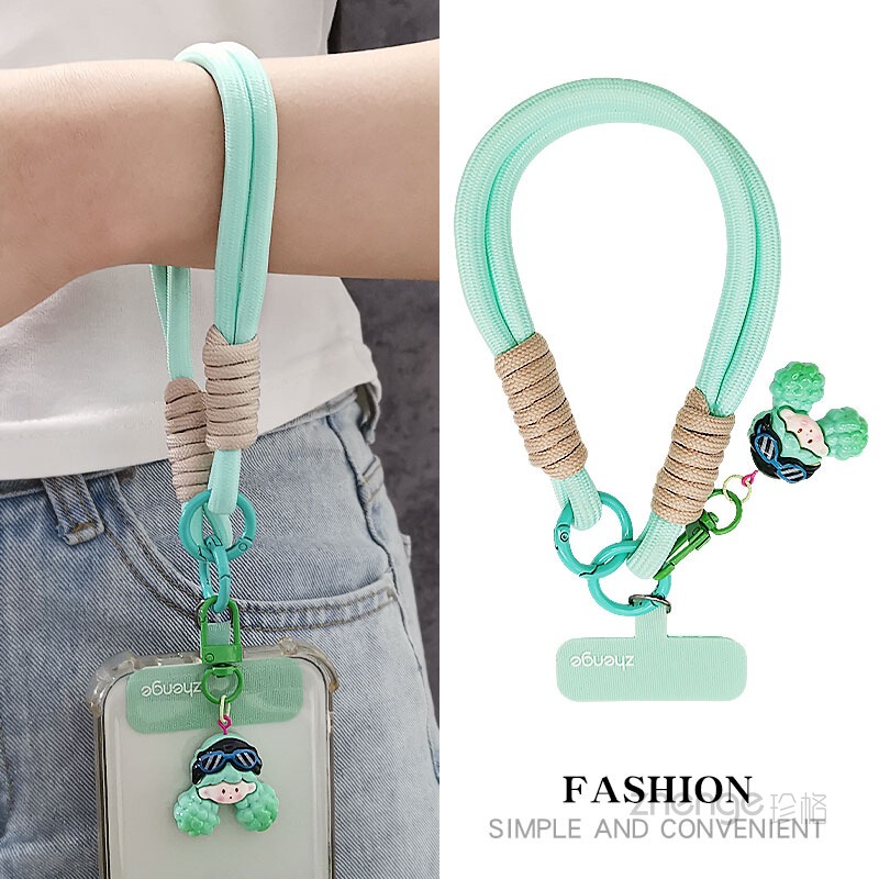 Mobile Phone Lanyard Women's Wrist Short Cartoon Cute Pendant Pendant Braided Hand Rope Outdoor Travel Anti-Lost Travel Mobile Phone Lanyard Women's Wrist Short Cartoon Cute Pendant Pendant Braided Hand Rope Outdoor Travel Anti-Lost Travel