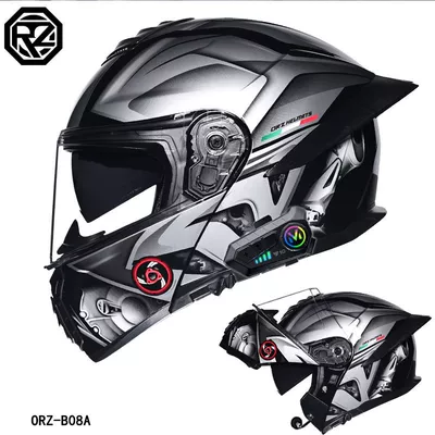 Lens Motorcycle Brigade Full Helmet for — Motosiklet dəbilqələri - m-gray-knight-transparenty10-bluetooth-hard-wheat
