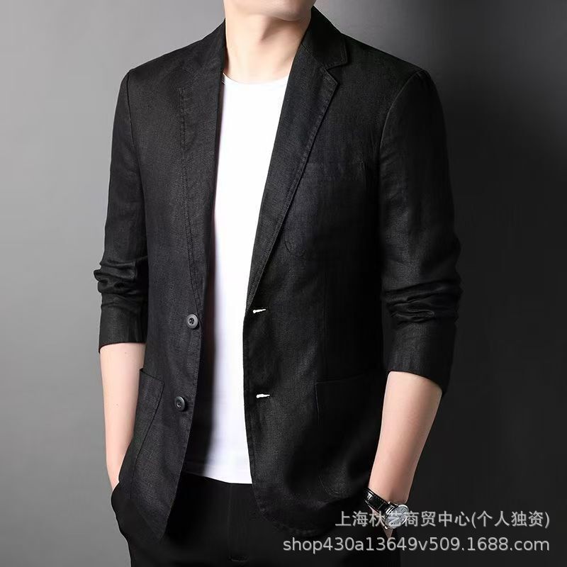 Spring and Autumn Korean Style Men's Thin Blazer, Plus-Size Single-Breasted Men's Jacket, Sun-Protective Casual Suit Jacket Spring and Autumn Korean Style Men's Thin Blazer, Plus-Size Single-Breasted Men's Jacket, Sun-Protective Casual Suit Jacket