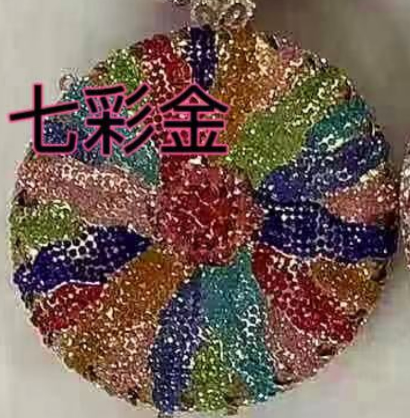 * transfronterizo nuevo paquete de diamantes de la cena del dios del sol bolso de diamantes redondo completo bolso de diamantes de banquete europeo y americano de mano bolso de diamantes de mujer embrague