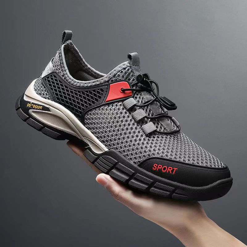 Men's Mesh Shoes Are Stain-Resistant, Summer, Breathable, Trendy, Casual, Comfortable, Lightweight, Waterproof Sports Shoes, Men's Shoes, Versatile Sports Shoes