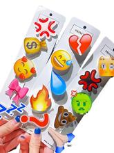 稀奇古怪发夹流汗愤怒水滴网红表情包emoji发夹可爱恶搞无语发饰