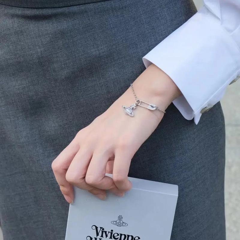 Heavy Industry with Label Queen Mother of the West Gold and Silver Pin Saturn Bracelet with Beautiful Texture and Double Online Niche High-End Classic Fashion