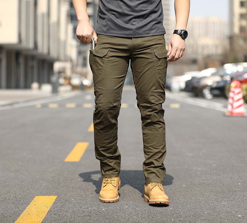 Primavera táctica al aire libre IX7 pantalones tácticos de algodón pantalones de herramientas largos sueltos pantalones de hombre