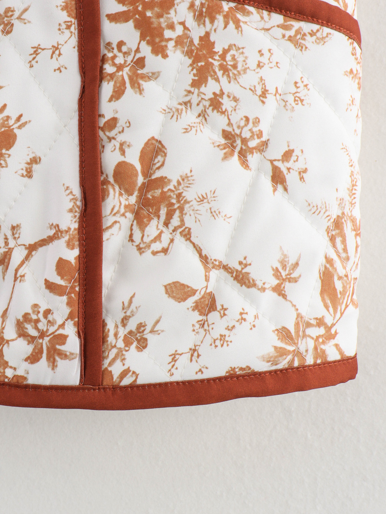 Vêtements pour femmes 2024 automne et hiver nouvel article mode de rue gilet en coton matelassé imprimé décontracté_voghion.com