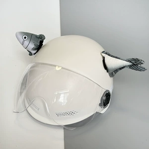 Salty Fish Electric Car Helmet Decoration Animal Ears Motorcycle Helmet Ski Helmet