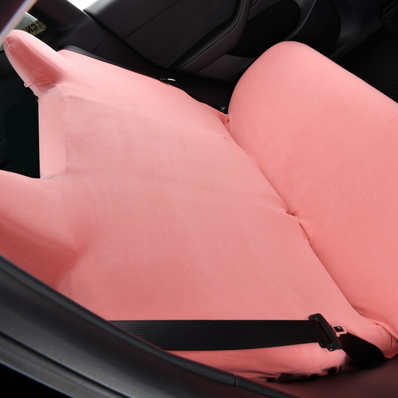 Elastic Car Seat Cover, Derong Rear Seat Cushion Cover, Seat Cushion, Backrest and Headrest Integrated Cover, Dust-Proof and Stain-Resistant, Single Layer