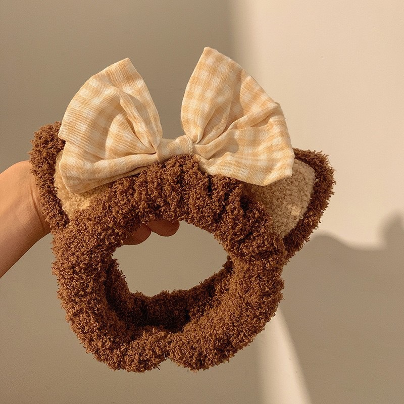 Caricatura verde rana correa de cabello mujer nuevo lindo gran ojo correa de cabello lavar la cara correa de cabello máscara de Navidad tocado