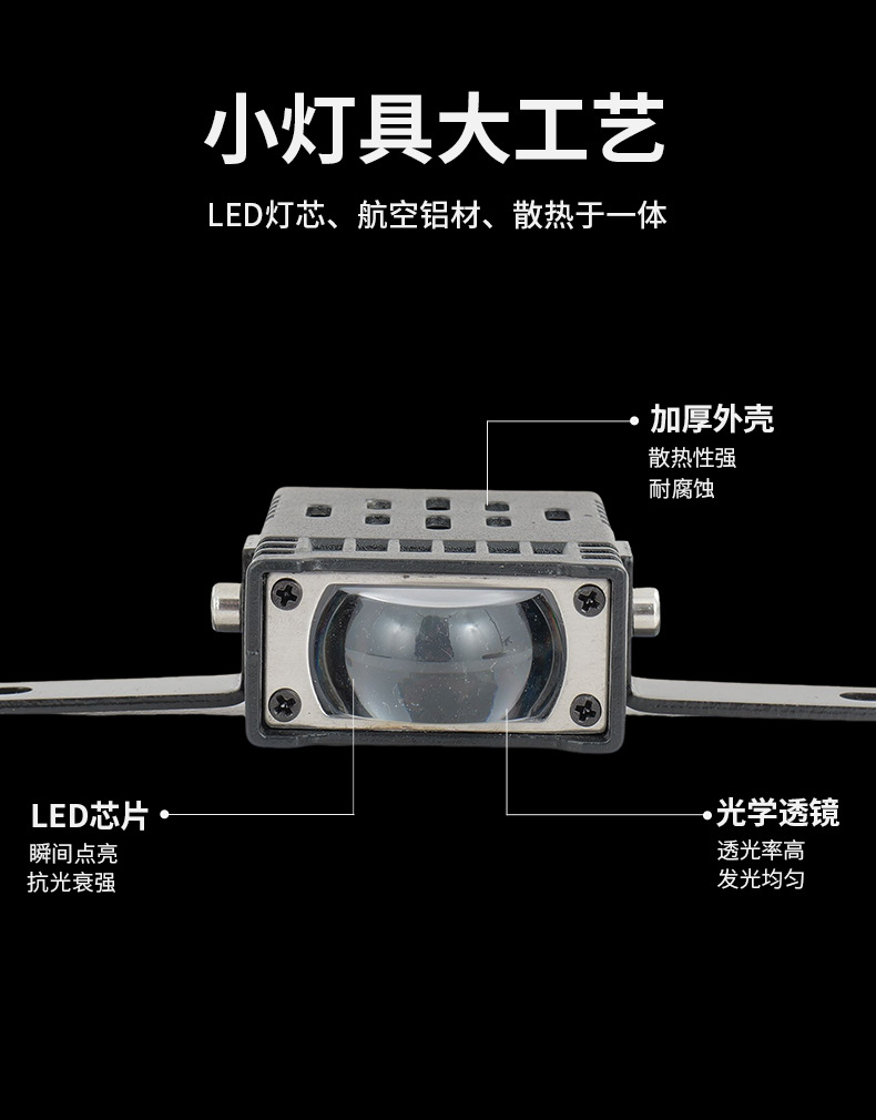 LED motorcycle spotlight, high-brightness external light, single-headlight for motorcycle front lighting, electric vehicle spotlight