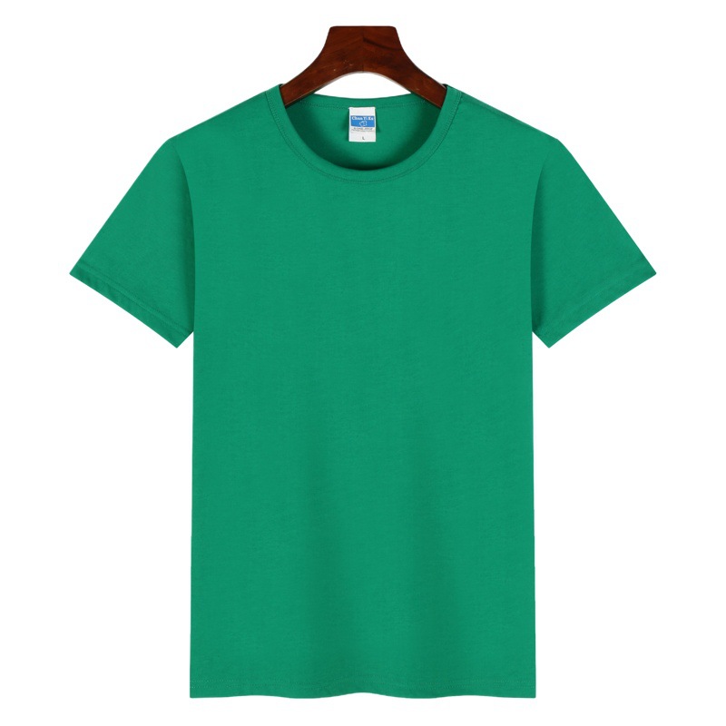 180g32 35% algodón 65% fibra de poliéster transpirable no deformación cuello redondo manga corta publicidad camiseta logotipo personalizado
