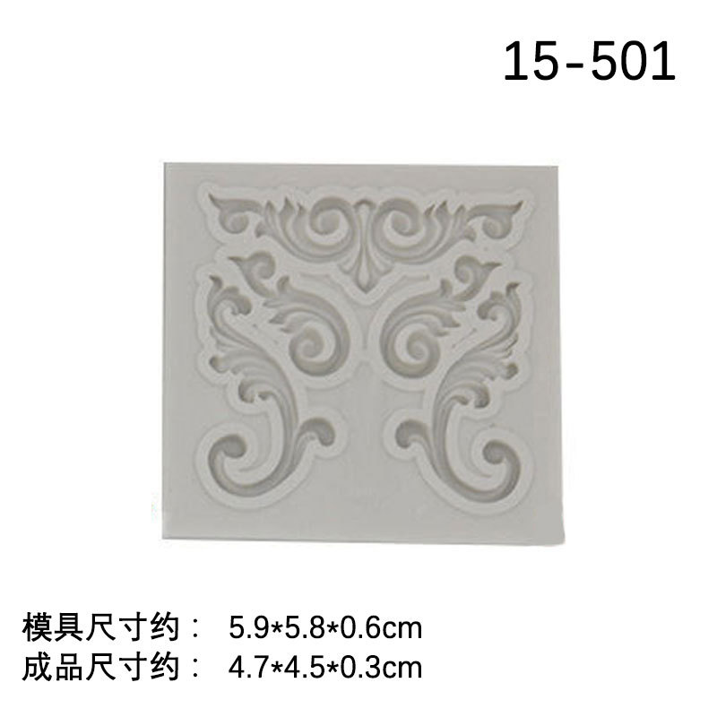 Bricolaje una variedad de marco de estilo europeo Marco vintage marco de fotos de alivio molde hueco alivio fondant decoración molde para hornear