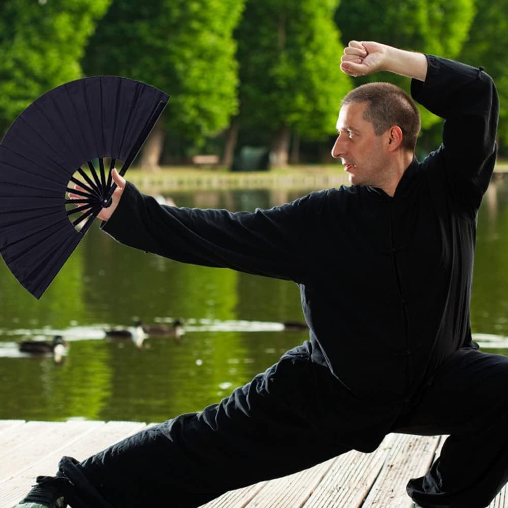 suministro transfronterizo tai chi kung fu ventilador de gran tamaño de artes marciales ventilador de sonido cuadrado ventilador de danza fábrica al por mayor multicolor opcional