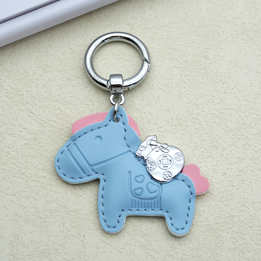 Creative keychain, cartoon pony, pendant