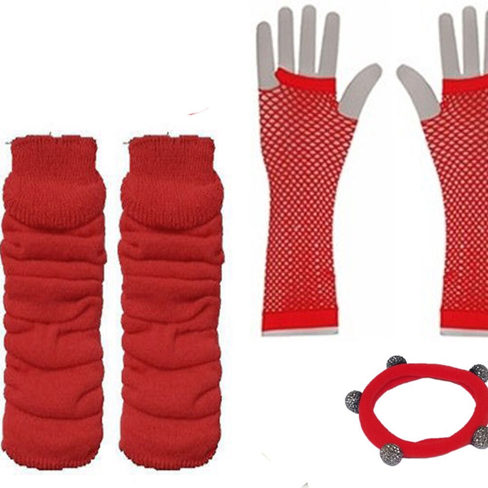 1980s despedida de soltera 80s maquillaje de mujer accesorios de vestuario collar de color conjunto de pulseras