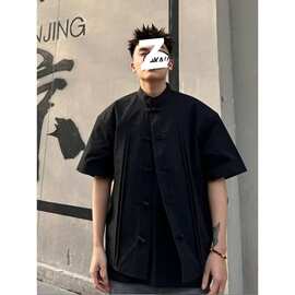 夏季短袖男唐装男中式半袖中国风盘扣国学禅修汉服衬衫薄款短袖男