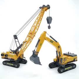 挖掘机大吊车儿童玩具工程车德立信男孩塔吊铲车压路机挖土赛时味