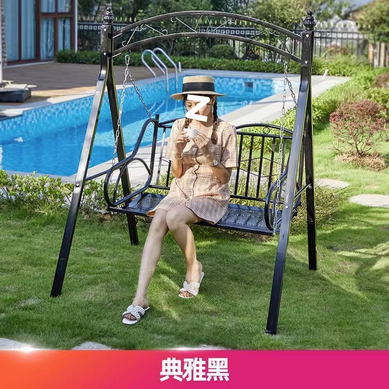 户外秋千小院阳台家用双人荡秋千院子花园庭院吊椅室外露台秋千椅|undefined