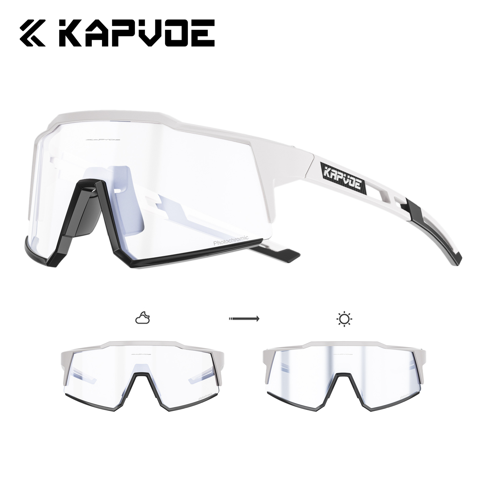 Gafas de Sol Fotocromáticas de Ciclismo TR90 con Recubrimiento Espejado para Ciclismo de Montaña