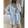 夏季宽松条纹休闲衬衫