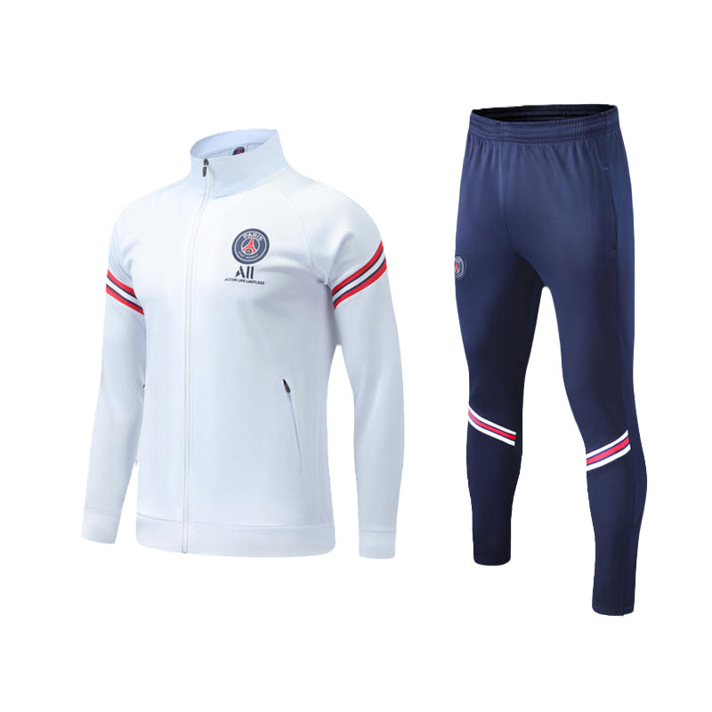 Paris Manchester United Juventus Liverpool Men's Adult Autumn and Winter Long Zipper Long-Sleeved Football Training Uniform Jacket Jacket Set