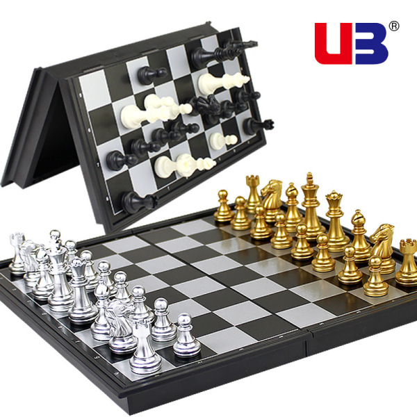 Magnetic folding big interactive chess for leisure