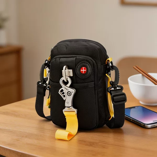Cross-Border Waterproof Nylon Waist Bag, Multi-Functional Cross-Body Bag, Outdoor Versatile Mobile Phone Bag, Casual Travel Shoulder Bag Wholesale