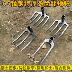 厂家批发加厚锰钢耙子翻地松土锄头家用叉锄镐二齿三齿四齿五齿耙