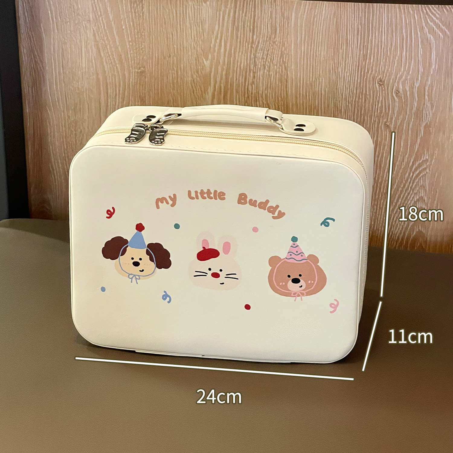 2025 nuevo espejo bolsas de maquillaje portátiles lindas maquillaje caja de gran capacidad portátil de alto valor facial almacenamiento de viaje impermeable