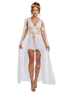 Halloween costume Ancient Greek goddess dress Cleopatra Athena dress COS costume Halloween drama costume