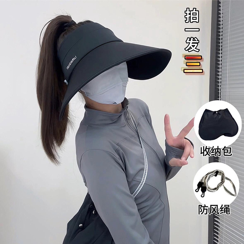 Gorro de protección solar de gran ala para mujeres de verano al aire libre gorro de protección de cuello sombrero de sombrero de sombrero de sol plegable anti-UV