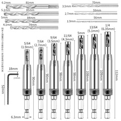 Window and Door Hinge Drill Bit Set, Hexagon Drill Bit Positioner, Metal Hardware Tool Kit
