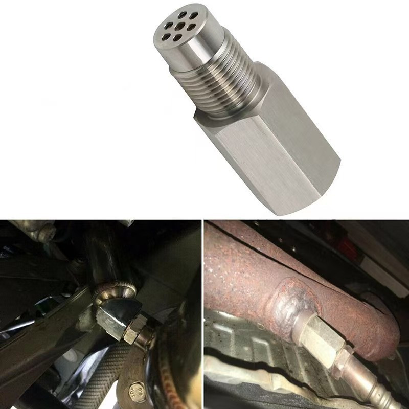 Cross-border wholesale of universal automotive modification accessories: stainless steel oxygen sensor filter extension connector M18*1.5