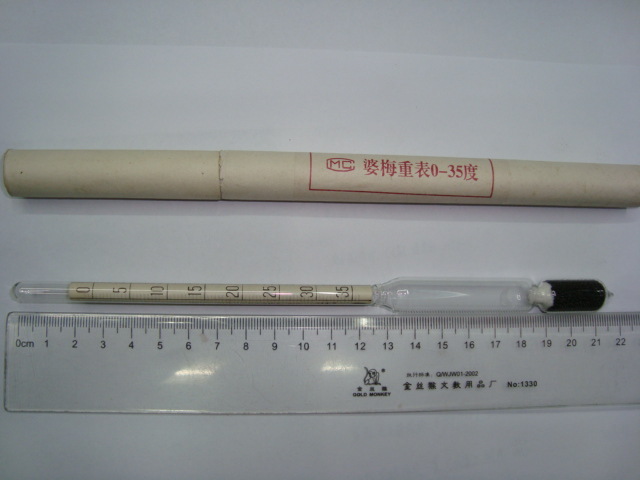 婆梅比重表密度计实验用品教学化工分析计电液计