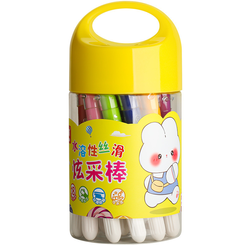 水溶性カラフルオイルパステル回転式12色24色子供・学生用洗える回転クレヨンカラフルスティック|undefined