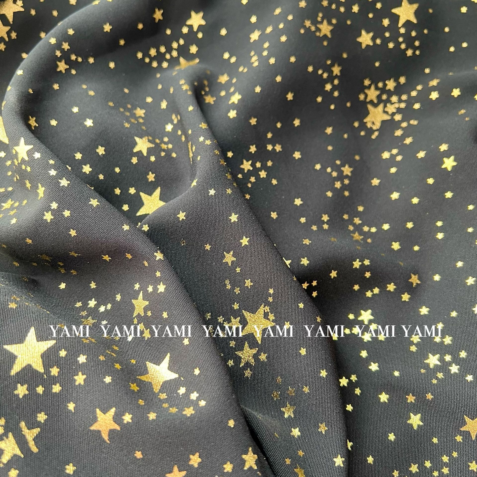 Poliéster seda de hielo Zou gasa bronceado estrella tela juguete princesa vestido Lolita ropa de los niños tela Orden exterior