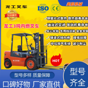 Longgong 3 Tons 3m / 4m Logistics Forklift Steering Flexible Counterweight and Stable with Local Service Action Fast