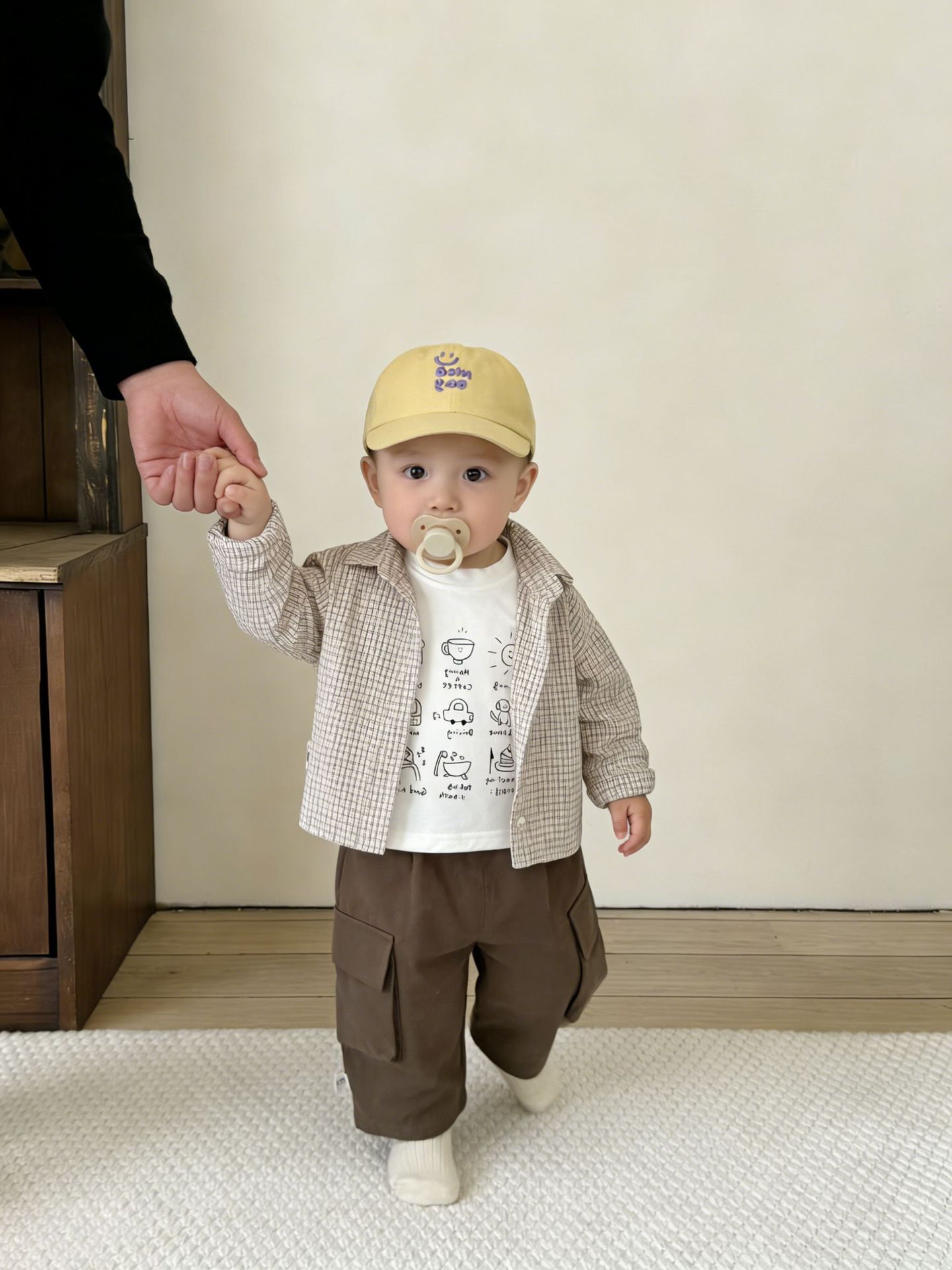Primavera para niños coreanos de moda a cuadros de manga larga camisa de algodón 2026 nueva ropa de bebé extranjera blusa universal