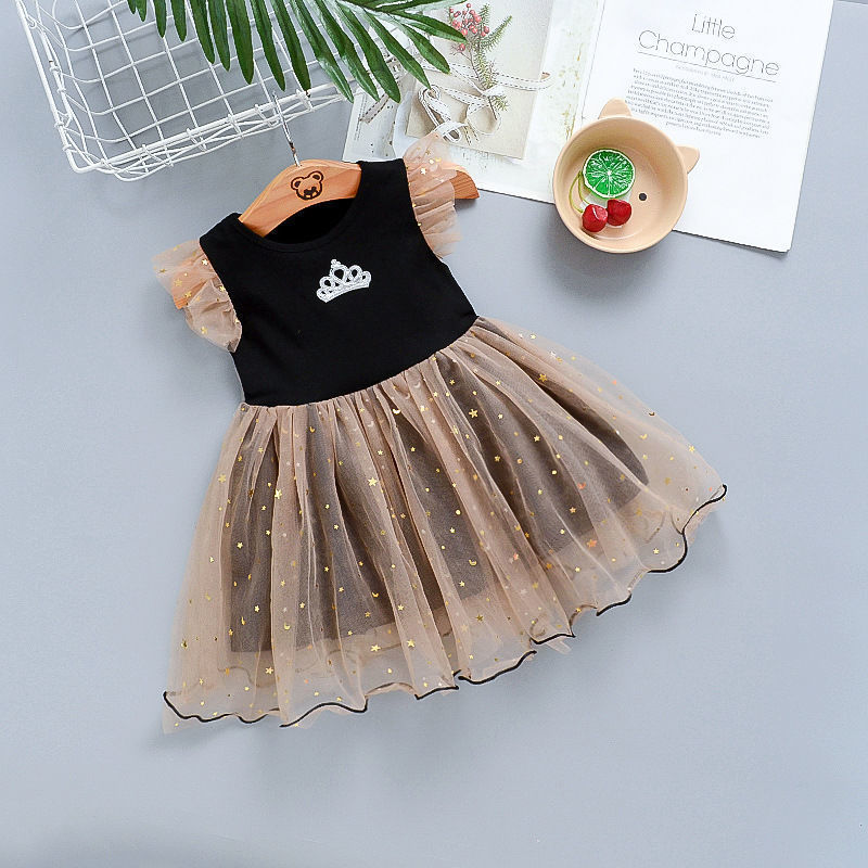Girls' Red Skirt Summer Skirt New 2022 Summer Children's Foreign Style Mesh dress 0-1-2-3-Daifa