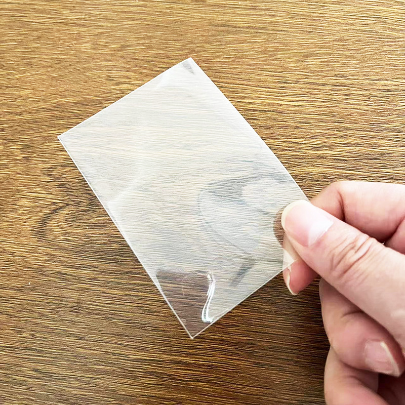 CPP película de la tarjeta 20 Seda transparente goo titular de la tarjeta pequeña láser de dos capas película de la tarjeta Bar sello bolsa autoadhesiva palomitas de maíz