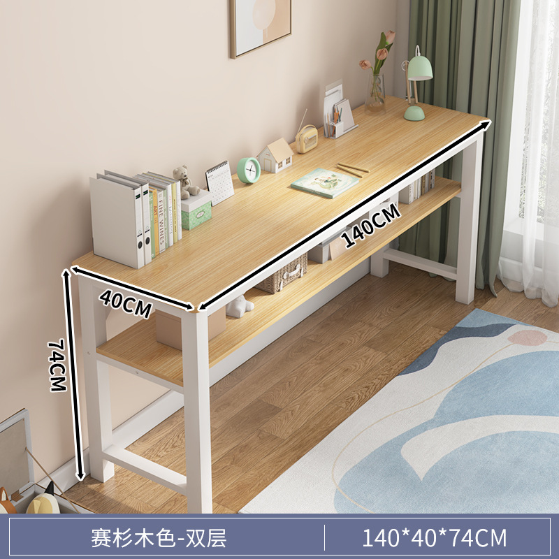 Mesa de barra larga simple y moderna, escritorio de escritorio estrecho, escritorio de computadora, escritorio de estudio, escritorio de escritorio