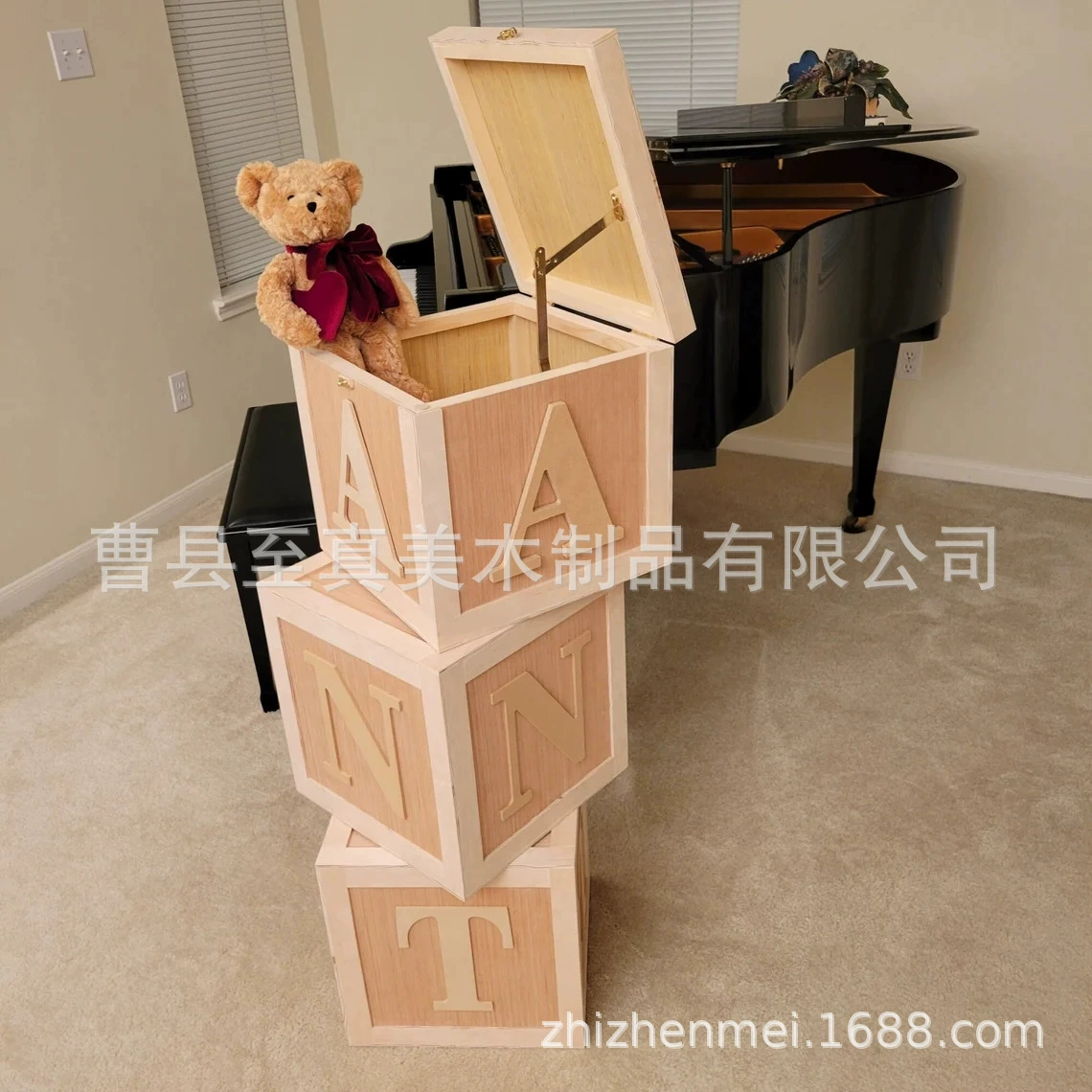 Детская деревянная коробка для хранения игрушек маленькая коробка для хранения кубов маленькая квадратная тумбочка с крышкой деревянная коробка