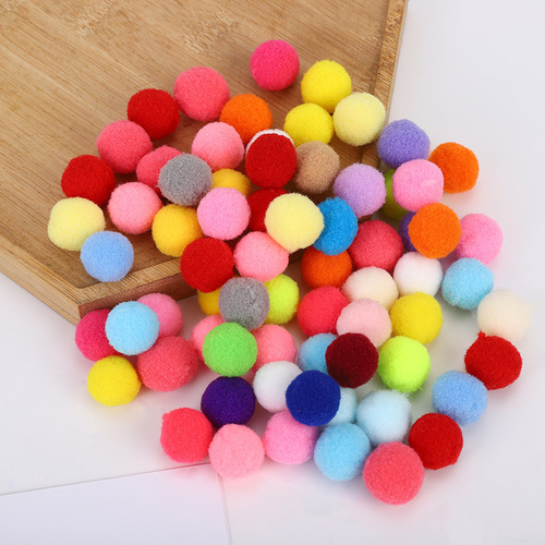 High-Elastic Colored Plush Balls Handmade DIY Small Balls Fashion Accessories for Children's Clothing and Toys
