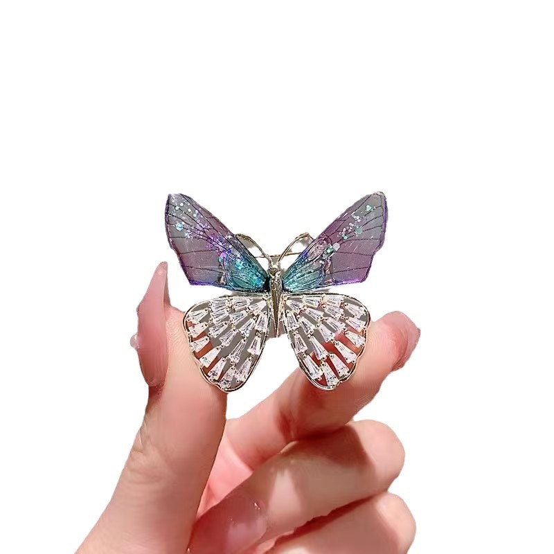 나비 브로치 여성의 하이 엔드 센스 하이 엔드 틈새 도매 하이 엔드 핀 기질 고정 의류 세트 진주 보석