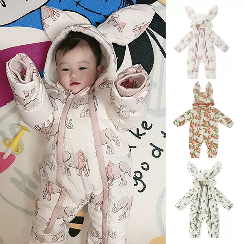 2025秋冬新品婴幼童连体羽绒服儿童外穿连体衣宝宝加厚爬服
