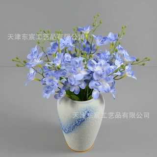 20头兰花把束室内客厅家居摆件居家插花绢布花束婚礼堂装饰花