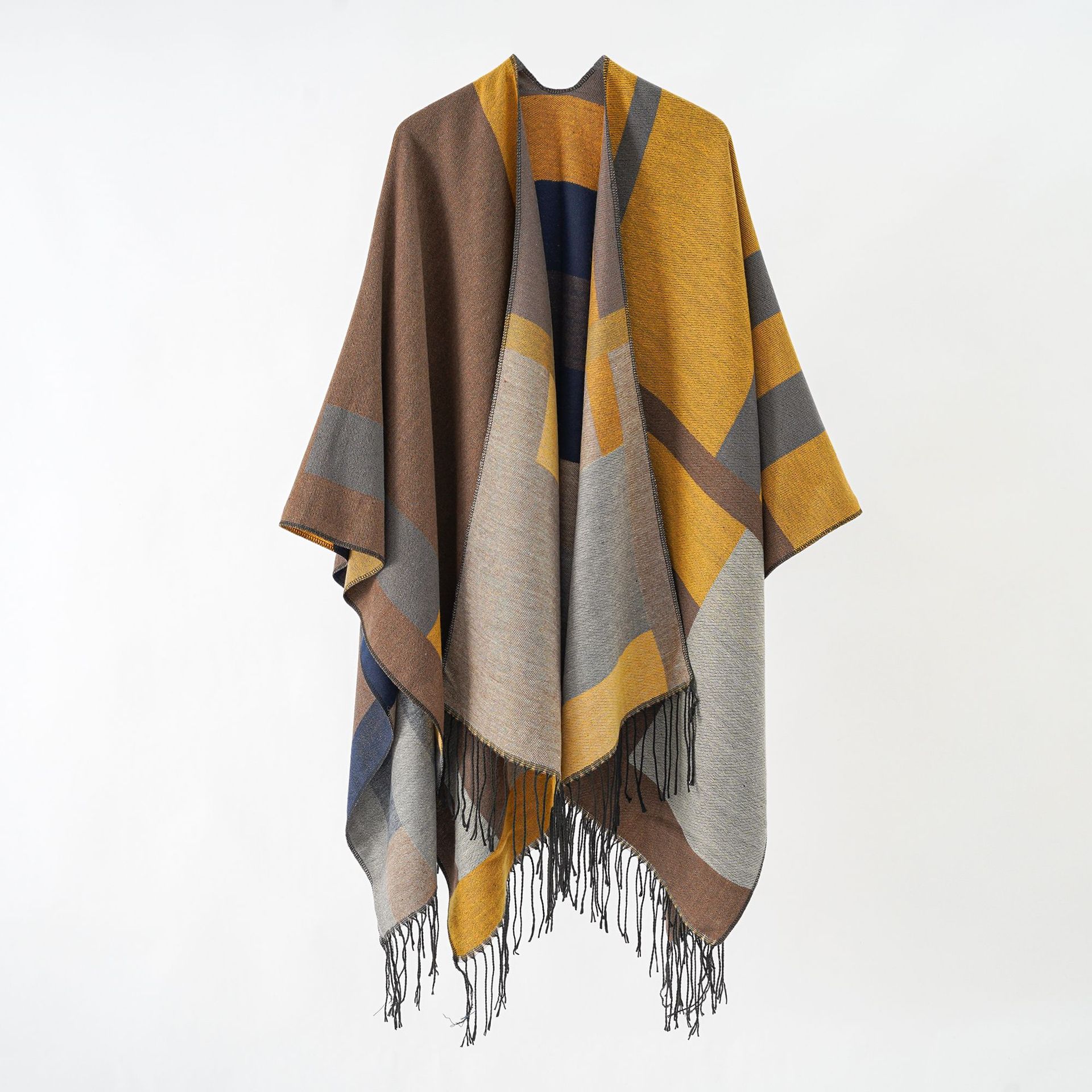 Otoño e Invierno nueva bufanda de las mujeres de moda de cercanías bufanda de Cachemira simple a rayas chal caliente
