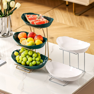 Light luxury multi-layer fruit plate household living room coffee table fruit plate display snack plate candy plate nut plate decoration Festival